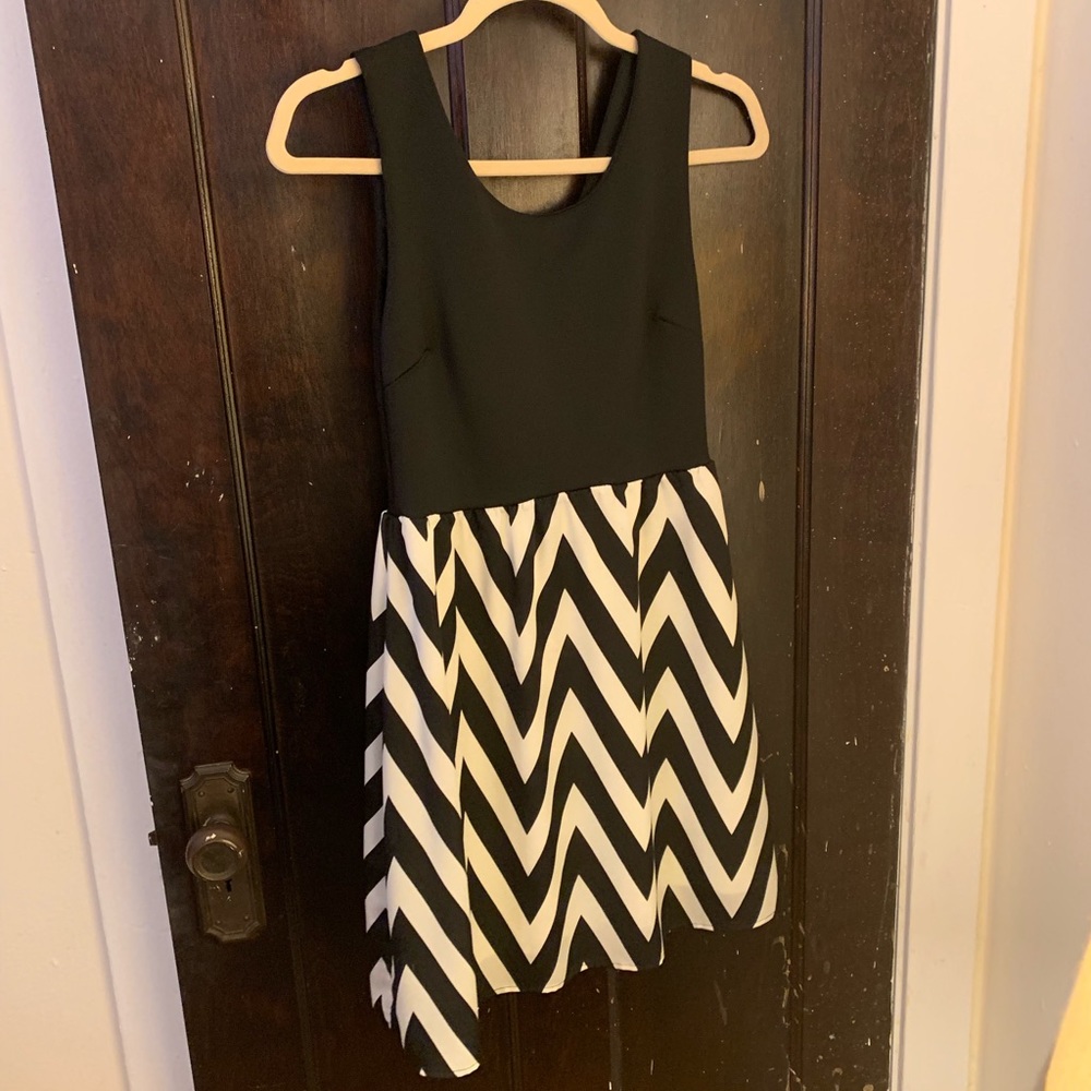 Fit and Flare Chevron Dress